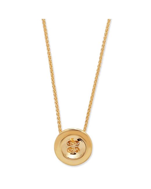 Lucy Quartermaine Metallic Vermeil Button Pendant