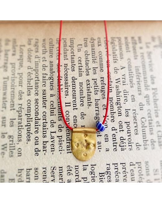 The Pheia Metallic String Necklace With Charm