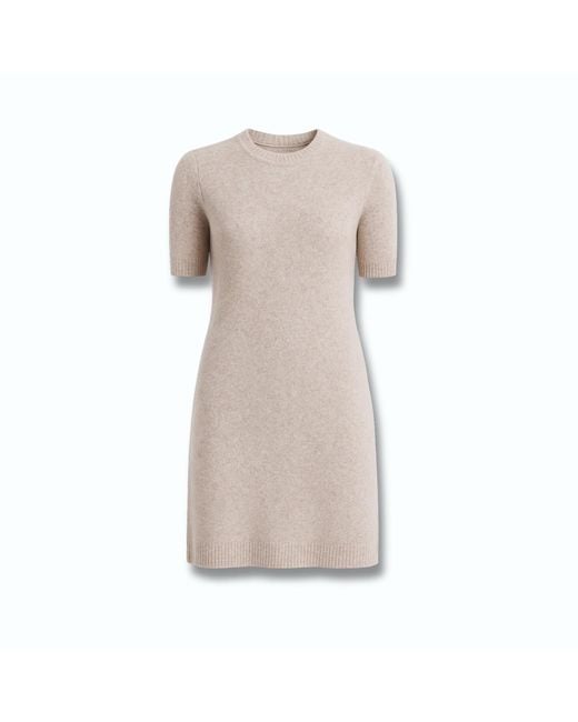 Monlicia Natural Neutrals Rune Short Sleeve Knit Dress – Taupe