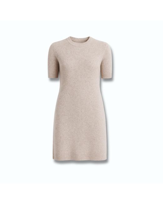 Monlicia Natural Neutrals Rune Short Sleeve Knit Dress – Taupe