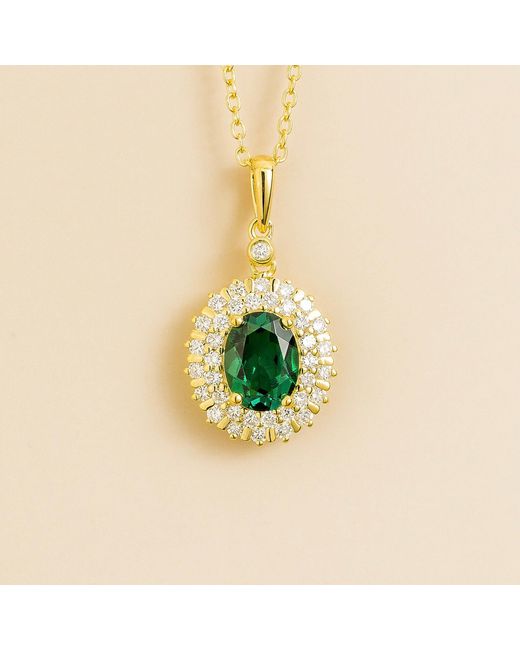 Juvetti Metallic Viva Necklace Diamond & Emerald