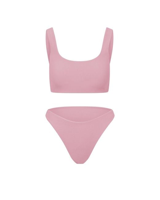 Blake Swimwear Pink Mid Bikini Bottom