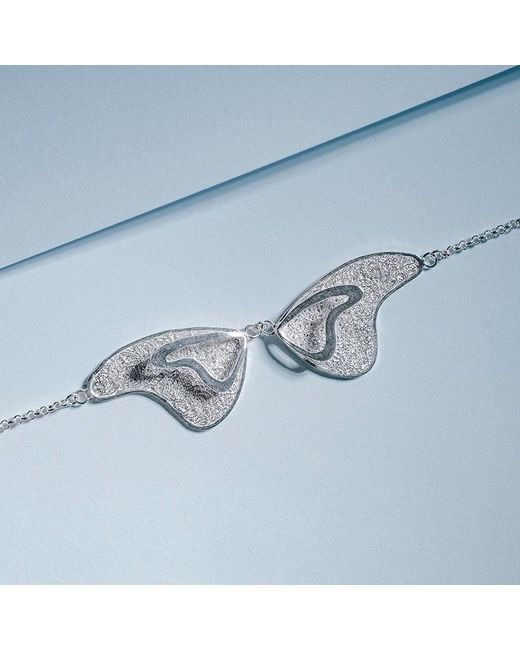 Far East Jewelry Metallic Handcrafted Love Butterfly Necklace