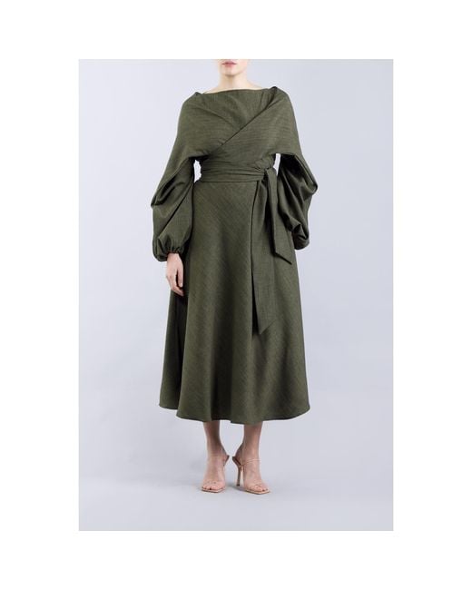 Meem Label Green Crawford Midi Dress