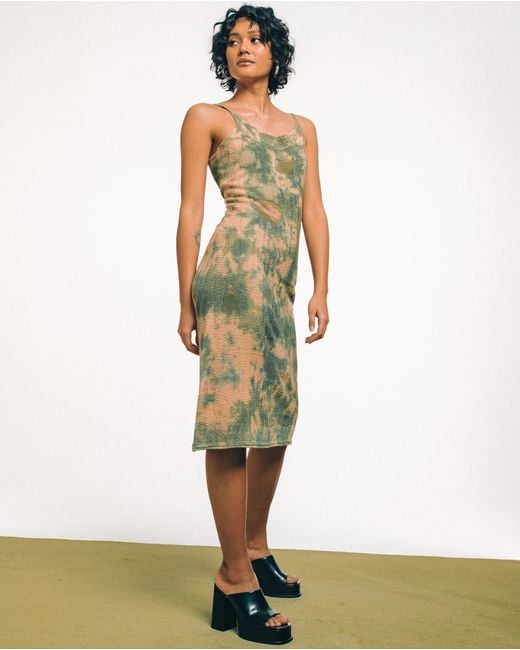 Fully Fashioning Metallic Zelda Floating Stitch Midi Dress