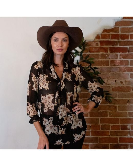 Jennafer Grace Natural Liza Tie Blouse