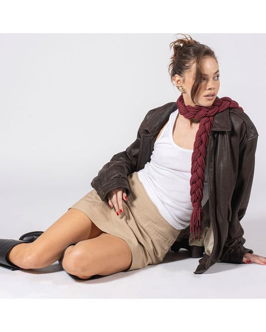 While We're Awake Red Burgundy Scarve
