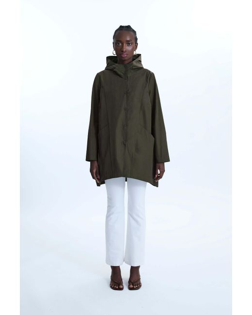James Lakeland Green Hooded Raincoat