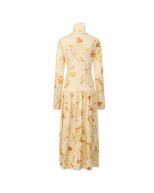 FRONT ROW SHOP Metallic Rosetta Stretch Jersey Dress