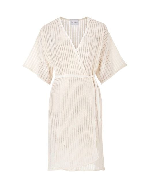 SALANIDA Sole Wrap Dress White