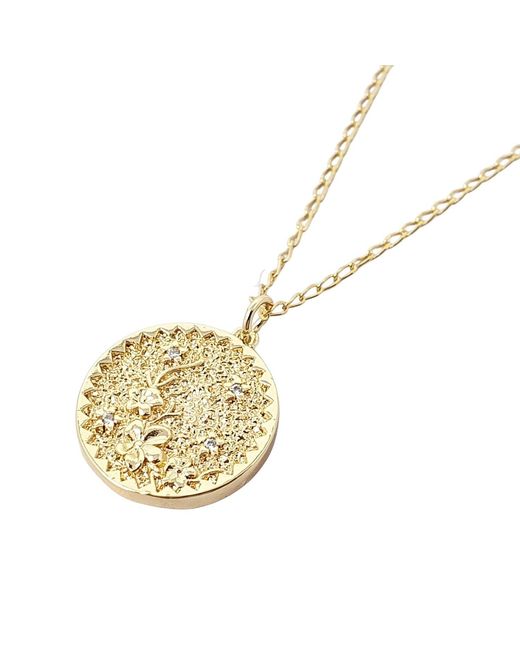 Harfi Metallic Dainty Cherry Blossom Flower Plated Charm Necklace