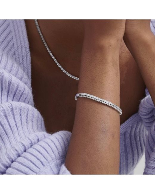 Shabella Nyc Metallic Dual Chain Tennis Bracelet