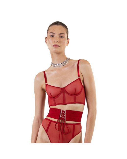 Zhilyova Red Unnamed Corset Bra