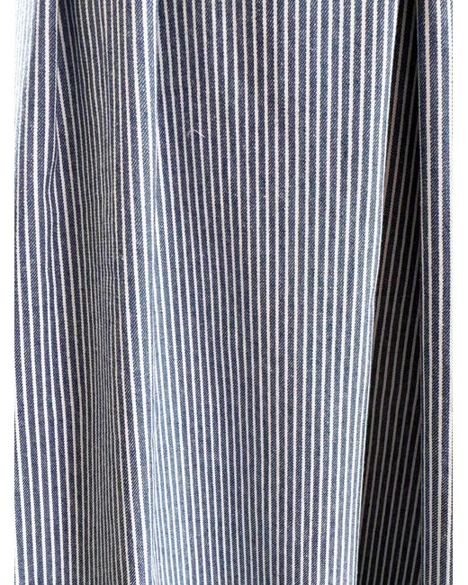 The Well Worn Blue The Dune Skirt – Chambray Ticking Stripe