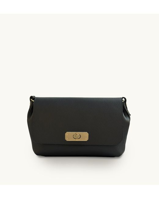 Apatchy London Black The Maisie Maxi Chocolate Leather Bag