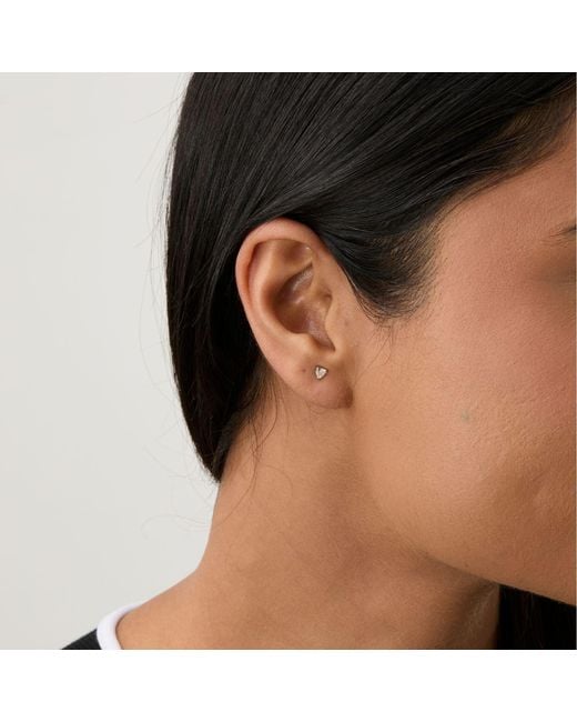 Dolcetto Designs Metallic Lab Grown Diamond Heart Studs