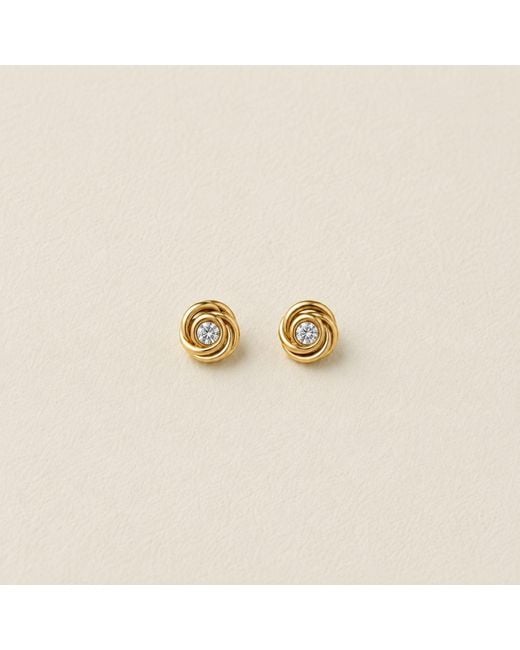 Lily Flo Jewellery Metallic Destined, Somehow Diamond Stud Earrings