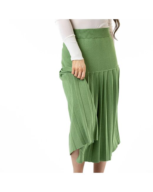 Zenzee Green Silk Cashmere Boyfriend Short Sleeve Polo Shirt