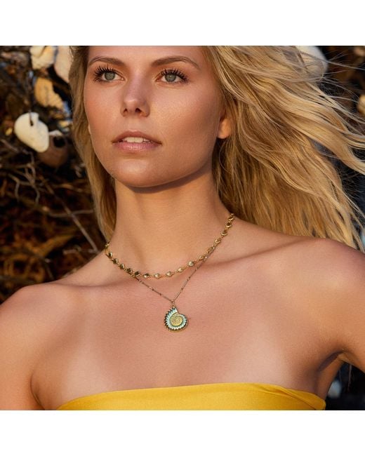 Adriana Pappas Designs Metallic Golden Nautilus Necklace