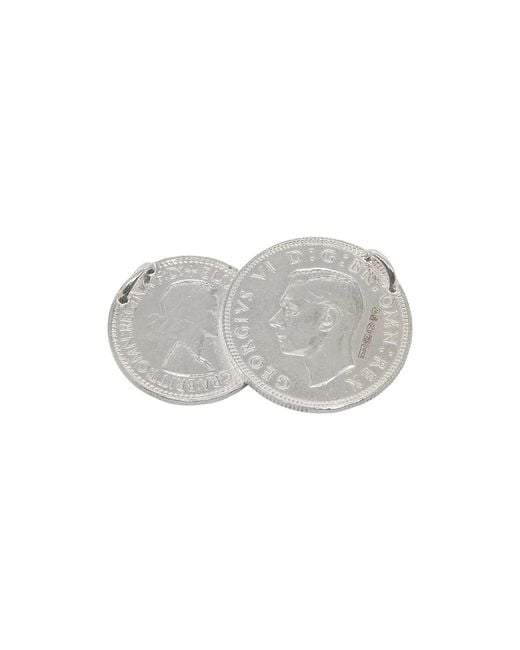 Katie Mullally Gray Scottish & English Double Coin Pendant & Chain for men