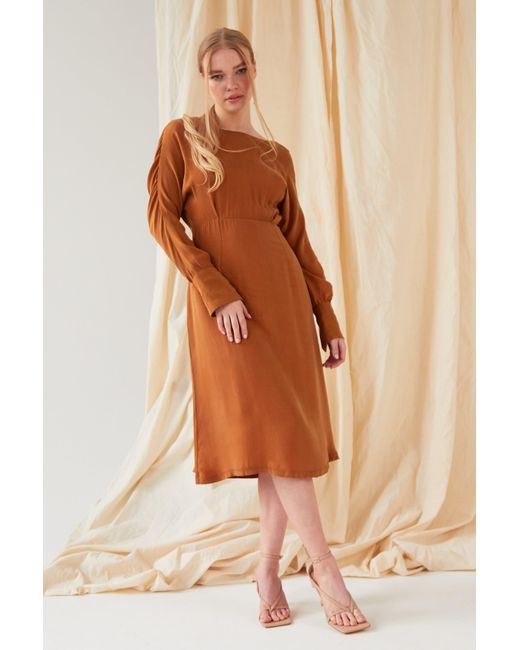 Sarvin Orange Mustard Dress
