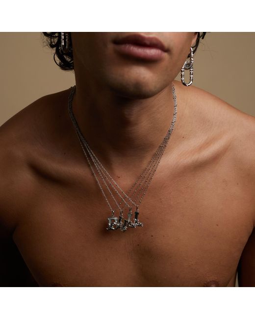 Kasun Metallic Plated G Initial Necklace With Marble