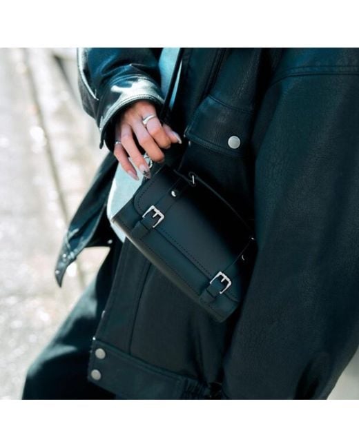 Zatchels Black Handmade Leather Bowler Bag
