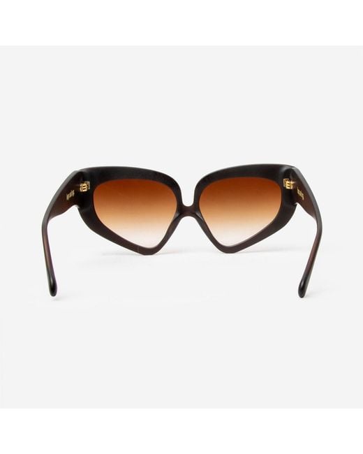 Loop and Egg Brown Sunglasses L A G Two Dark