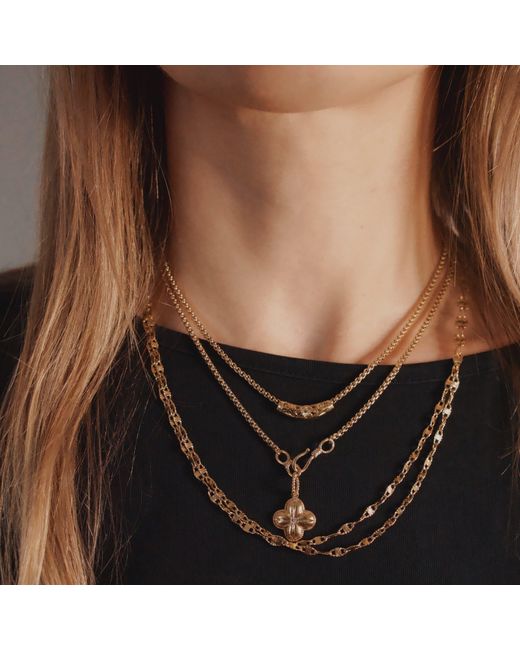 IN CAUDA VENENUM Metallic Fortune Necklace