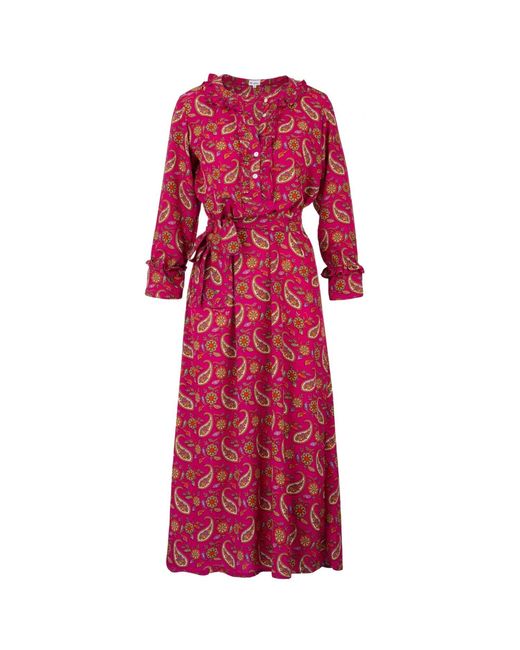 At Last Red Meg Midi Dress