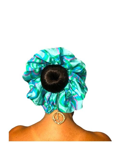 Julia Clancey Green Super Sized Luxe Aqua Olympia Silk Scrunchy