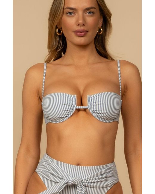 Montce Blue Classic Stripe Simonette Bikini Top