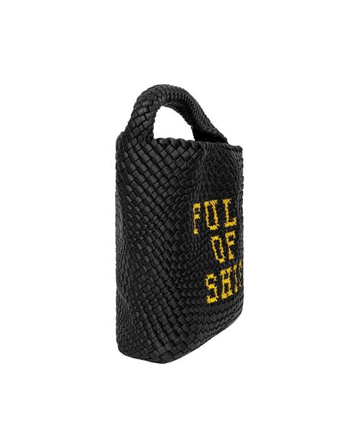 Lilly Loves Black Bucket Woven Full Of Shit Bag
