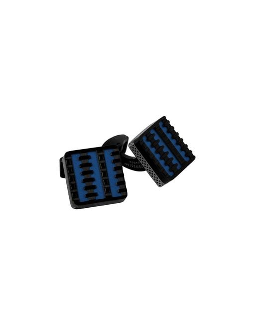 Tateossian Blue Jagged Elements Cufflinks for men