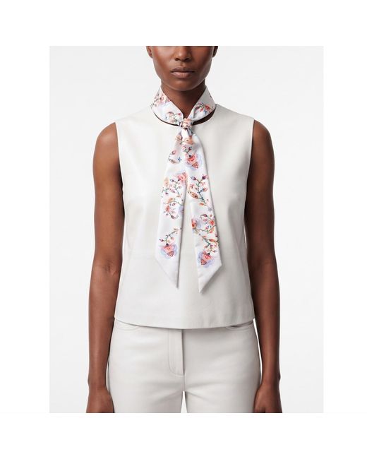 Jessie Zhao New York Metallic Silk Skinny Scarf Dawn Garden