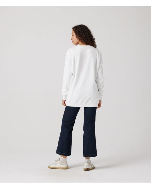 Known Supply White 100% Organic Cotton Sweatshirt