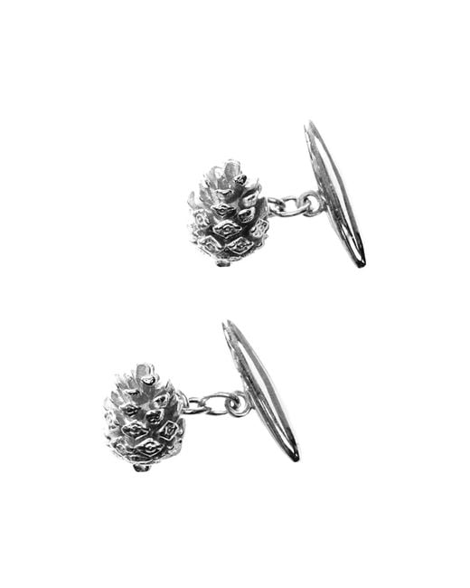 Lee Renee Metallic Baby Pine Cone Cufflinks for men