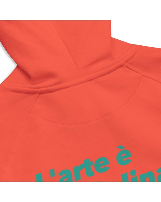 Anchor and Crew Red Burnt Art & Momentum Creative Standard Organic Cotton Hoodie for men