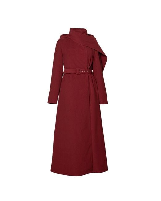 RainSisters Red Winter Coat With Hood & Scarf: Winter