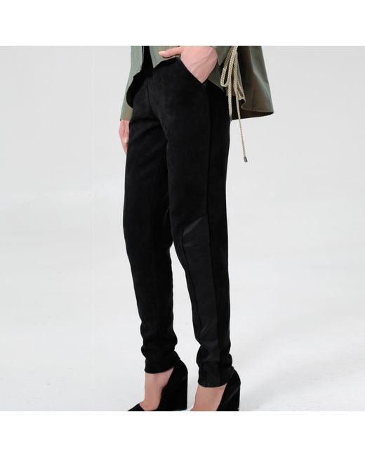 Smart and Joy Blue Suede And Satin Pants