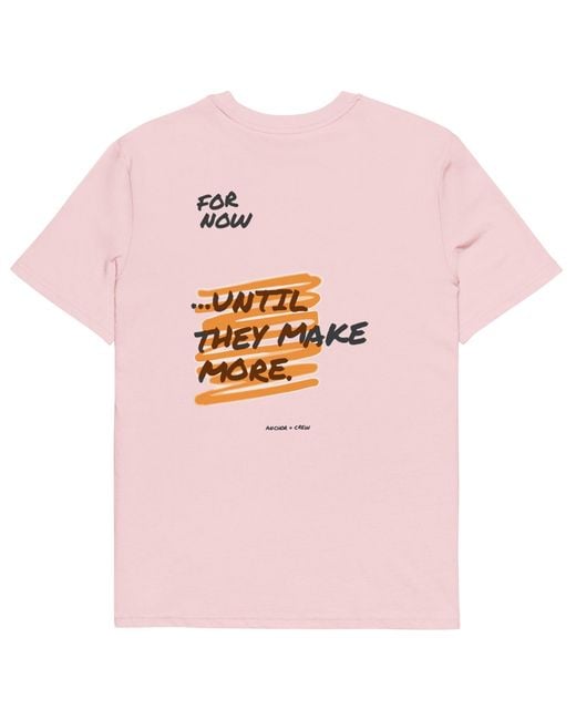 Anchor and Crew Pink Cotton Limited Edition Annotations Organic Cotton T-Shirt