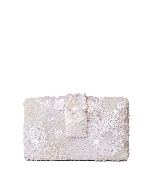 Simitri Gray Chantilly Kitsch Clutch