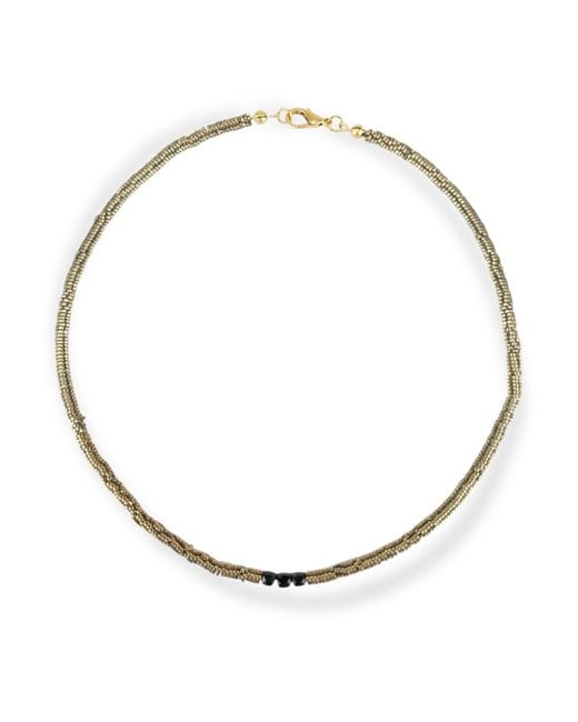 By Virgo Metallic Velura Gemstone Necklace