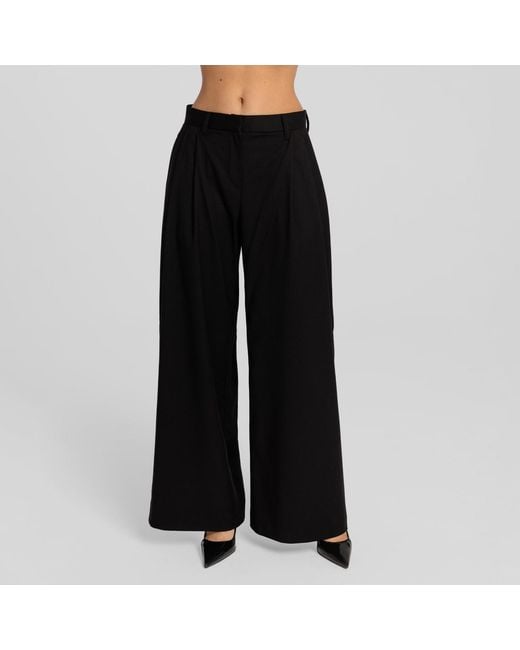 Mandragora Black Straight Leg Trousers Estra