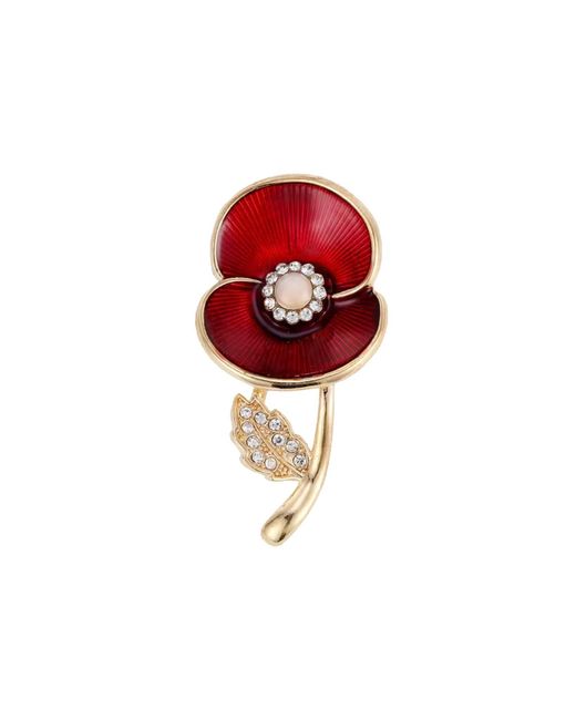 Chanel Joan Elkayam Red British Remembrance Poppy Brooch