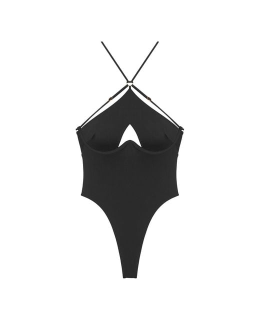 Perilla Lingerie Black Heartbreaker Swim