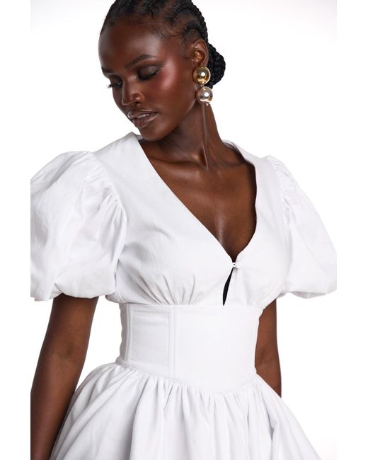 Ofuure White Delilah Mini Dress