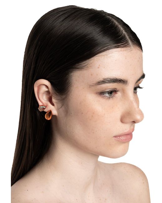 Lavani Jewels Orange Kusanagi Drop Earrings