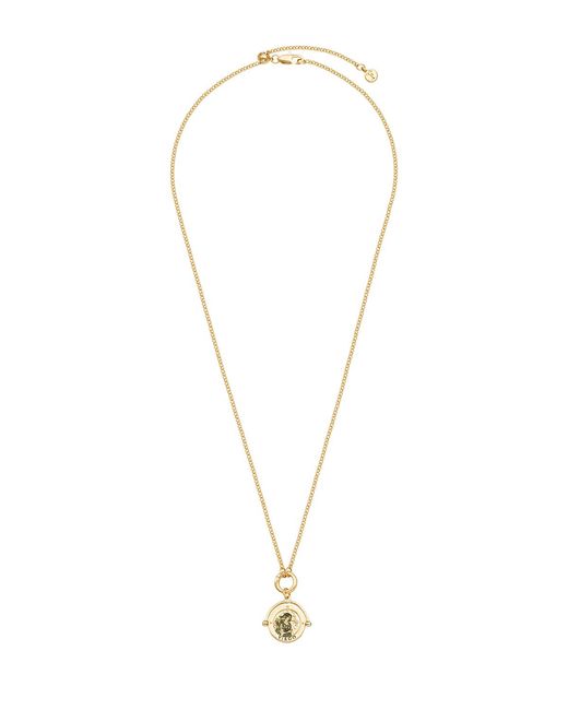 Fable England Metallic Virgo Zodiac Spinner Necklace
