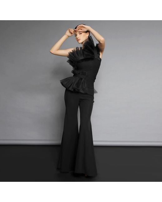 Silvia Serban Black Flared Pants